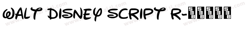 Walt Disney Script R字体转换